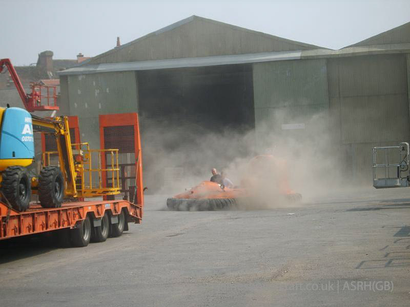 Association of Search and Rescue Hovercraft (Great Britain) - Dusty testing at HMS Daedalus (Paul Hiseman).